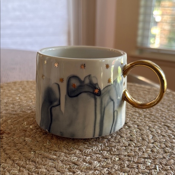 Anthropologie White and Gold Mug for Dining - Picture 3 of 7